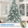thumbnail image 4 of Dextrus 7.5ft Pre-Lit Flocked Natural Drooping Pampas Christmas Tree with 40 Feathers,Holiday Decoration Christmas Tree with 558 PE Branch Tips and 600 Lights, for Home, Office, and Party Decor, 4 of 6