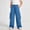 Blue, variant on ITSAME Girls Cargo Pants 5-16Y Multi-Pocket Elastic Waist Wide Leg Kids Full Length Casual Pants Blue Size 7-8