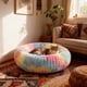 thumbnail image 2 of Camas de peluche con forma de donut para perros pequeños, camas redondas para dormir, sofás cama para perros y gatos, cómodas almohadas cálidas, camas cueva de 38 cm, camas de peluche suave con base, 2 of 6