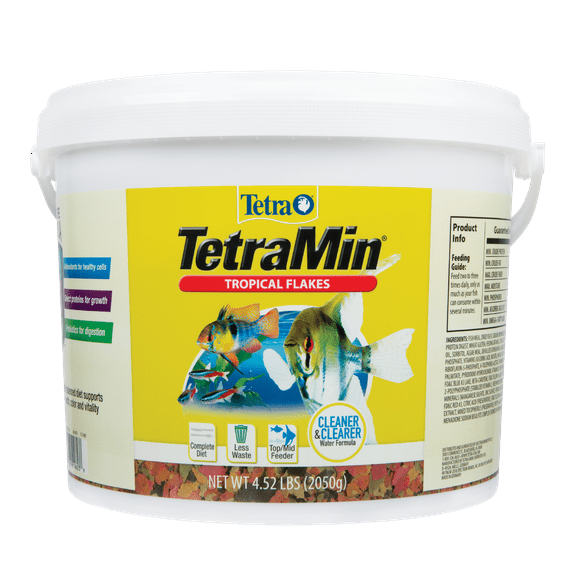Tetra TetraMin Tropical Flakes, Nutritionally Balanced Fish Food, 4.52 lbs.