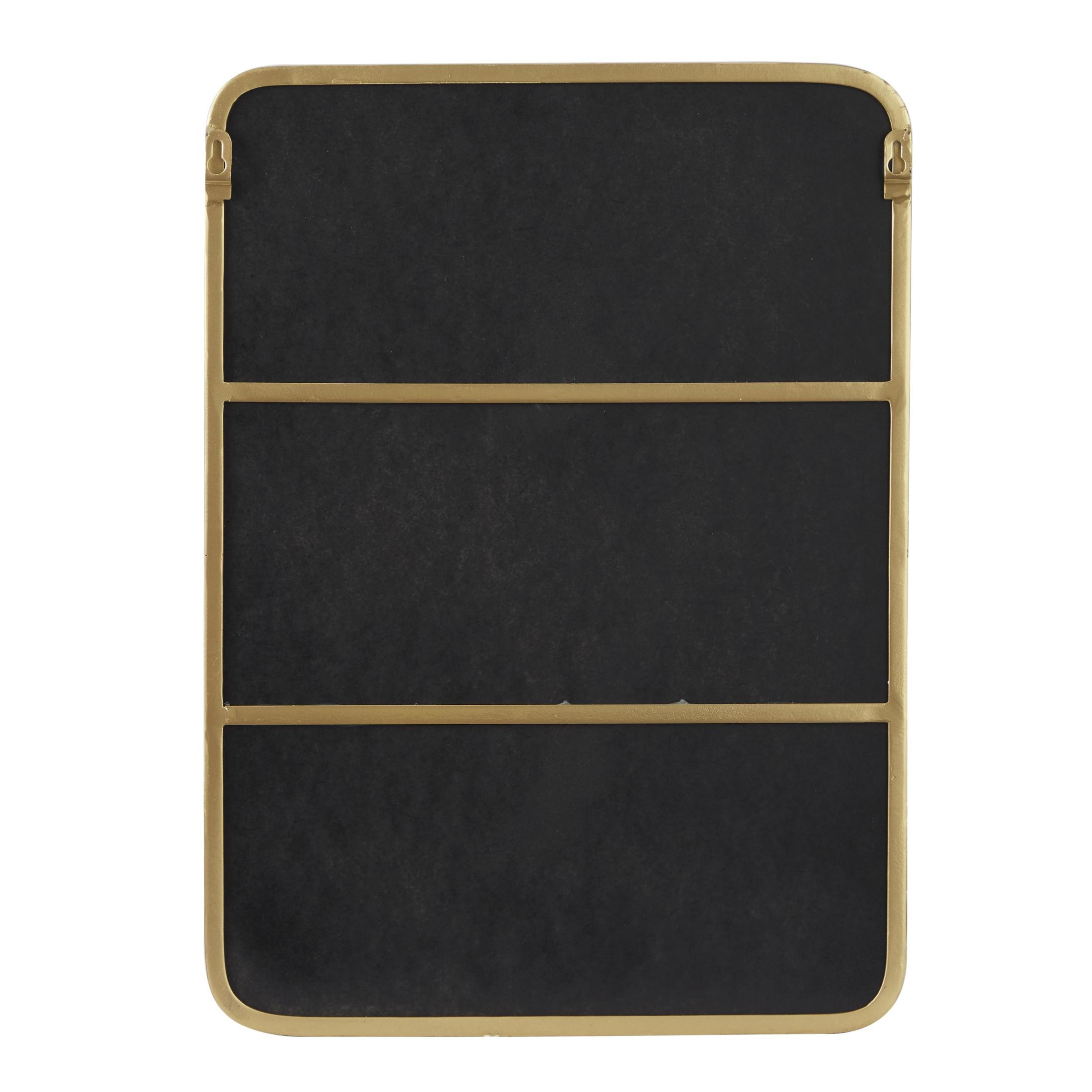 CosmoLiving by Cosmopolitan 16" x 22" Gold Small Curved Rectangular 1 Shelf Wall Mirror