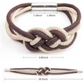 thumbnail image 4 of 2 Pack Strong Magnetic Curtain Tiebacks Upgrade Nordic Simple Style Drape Tie Backs Double Color Weave Rope Knot Decorative Curtain Holdbacks For Home, 4 of 5
