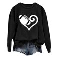 thumbnail image 1 of Wyzesi Sweat à Capuche pour Femmes, Motif Graphique de Jour de Football, Pull Imprimé, Automne, Décontracté, Col Rond, Manches Longues, 1 of 3