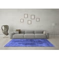 thumbnail image 3 of Ahgly Company Machine Washable Indoor Rectangle Oriental Blue Industrial Area Rugs, 2' x 4', 3 of 4
