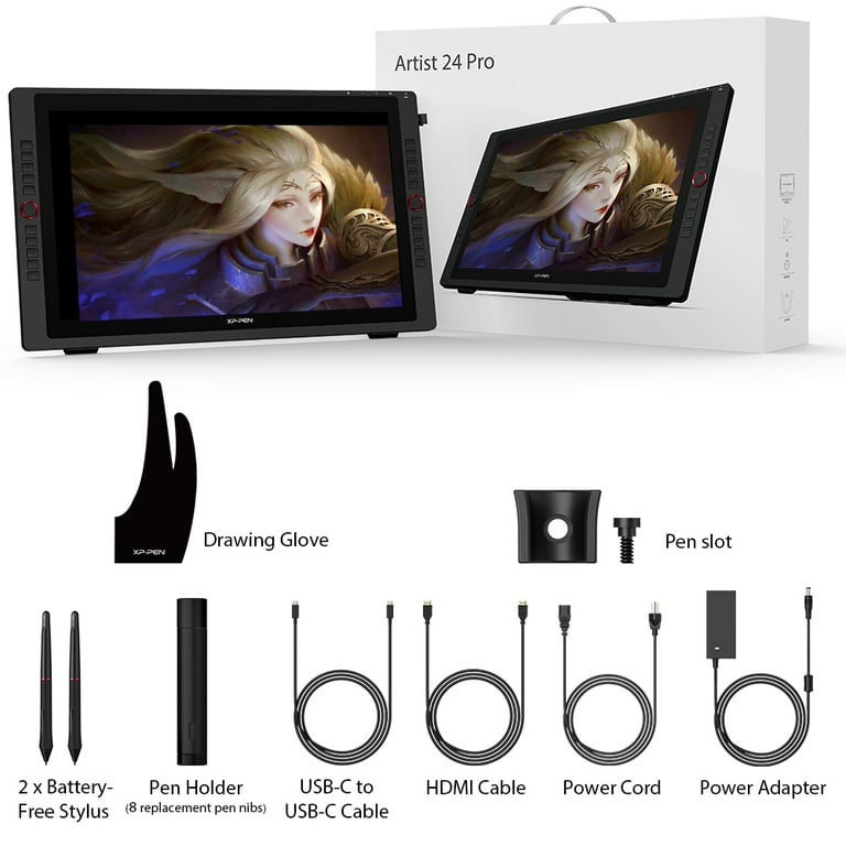 XPPen 23.8 inch Drawing Tablet,Artist 24 Pro Graphics Tablet with