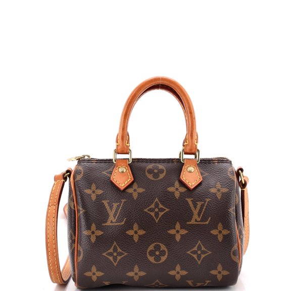 Pre-Owned Speedy Bandouliere Bag Monogram Canvas Nano By Rebag
