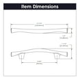 thumbnail image 7 of Belwith Keeler B075320 Olivet 8-13/16" Center To Center Organic Curved Cabinet Bar Handle, 7 of 7