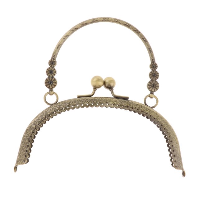 Cierre de beso con marco de metal para bolso de mano de 16,5 cm, ideal para hacer bolsos. 3 flores