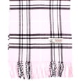 thumbnail image 2 of TZ Promise Women Men Baby Pink Plaid Scarves Classic Warm Soft with Fringes for Winter, 2 of 2