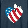 thumbnail image 3 of Peanuts - Snoopy On Flag Heart - Women's Lightweight French Terry Long Sleeve Shirt, 3 of 6