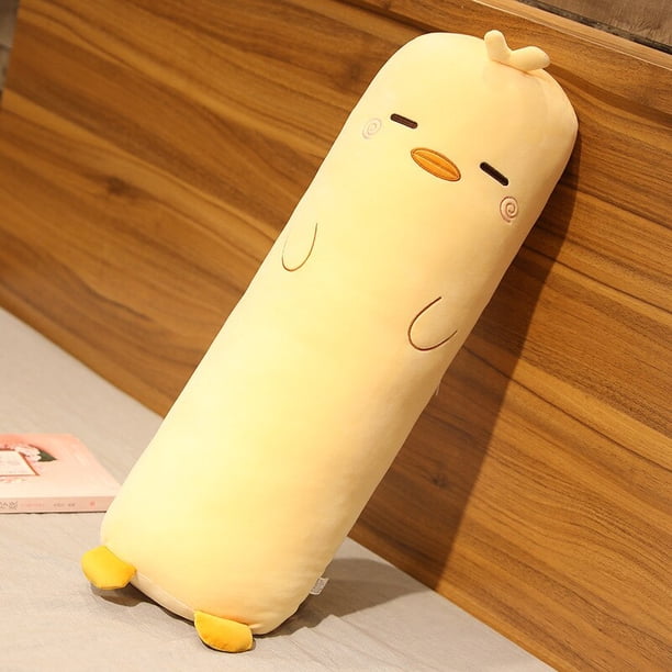 70/100cm Soft Long Sleep Pillow Dinosaur Pig Teddy Bear Husky Duck Plush Toys Stuffed Doll Cushion Kids Girls Giftduck85cm Deng Xun unisex