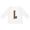 thumbnail image 3 of Inktastic Leopard Print Letter L Boys or Girls Long Sleeve Toddler T-Shirt, 3 of 5