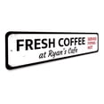 thumbnail image 3 of Coffee Served Piping Hot Novelty Sign, Metal Wall Decor - 4x18 inches, 3 of 4