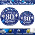 thumbnail image 5 of Jestar 96Pcs 30th Birthday Party Plates and Napkins Party Supplies Navy Blue Silver, 5 of 7