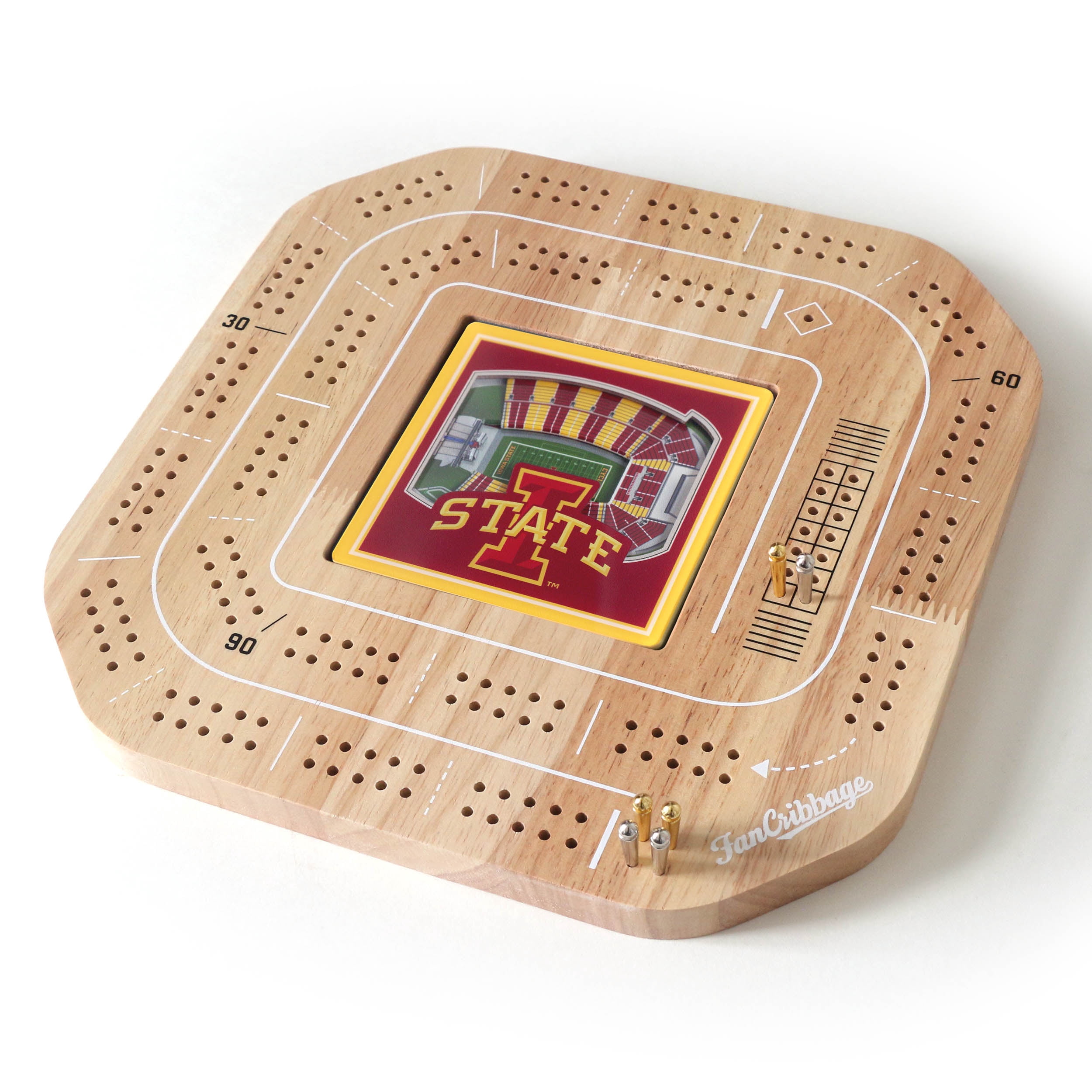 YouTheFan NCAA Iowa State Cyclones Stadiumview Cribbage