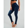 thumbnail image 5 of Women'S High Waist Skinny Stretch Jeans Shaping Butt Lifting Denim Pants Dark Blue S, 5 of 9
