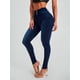 thumbnail image 5 of Pantalones Vaqueros Ajustados de Cintura Alta para Mujer Que Moldean los Glúteos. Azul Oscuro S, 5 of 9