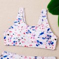 thumbnail image 4 of REORIAFEE Girls 2 Piece Swimsuit Sets Sport Tankni Top and Bikini Bottom Watercolor Print Beachwear Swimwear Wide Strap Bathing Suits High Waist Quick Dry 2024 Fashion Clothing, 4 of 7