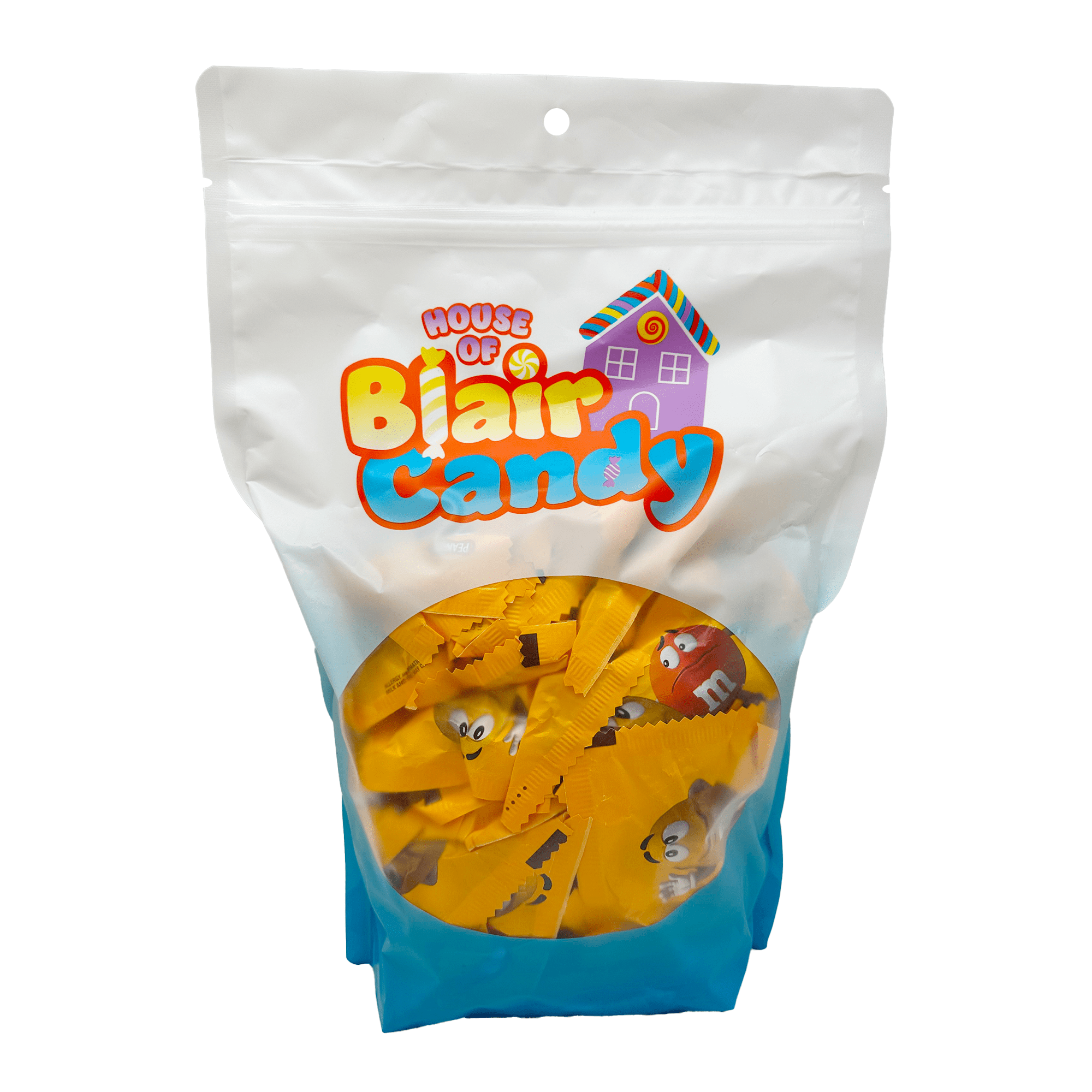 Blair Candy│Milk Chocolate Peanut M&Ms Fun Sized Individual Bags - 2 lbs. Resealable Candy Bag
