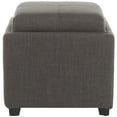 thumbnail image 3 of SAFAVIEH Harrison Single Tray Ottoman Charcoal, 3 of 6