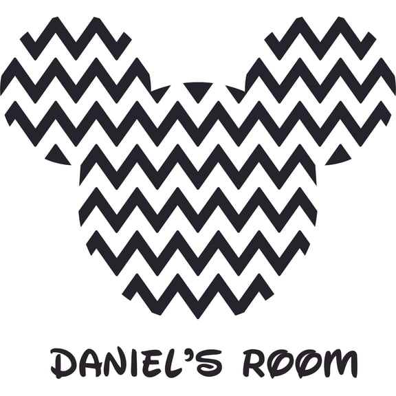 Head Lines Cartoon Design Customized Name Wall Decal - Custom Vinyl Wall Art - Personalized Name - Baby Girls Boys Bedroom Wall Decal Room Decor Wall Stickers Decoration Size (30x30 inch)