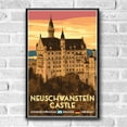 thumbnail image 2 of Neuschwanstein Castle Vintage Travel Poster / Postcard WPA Style Retro Bavaria Germany, 2 of 4