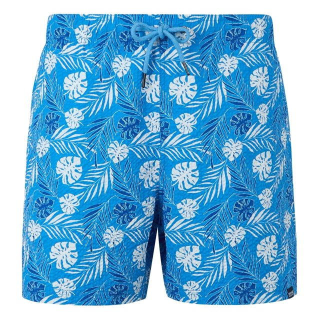 Regatta Shorts de Bain Seersucker à Feuilles de Loras pour Hommes