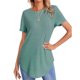 thumbnail image 1 of Tops De Verano Camiseta informal para mujer, cuello redondo, suelta, combina con todo, para mujer, ajuste relajado (verde XL) Cgtredaw Para estrenar, 1 of 1