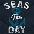 thumbnail image 2 of Seas The Day Cute Beach Anchor Unisex Plus Fleece Graphic Hoodie Brisco Brands 2X, 2 of 4