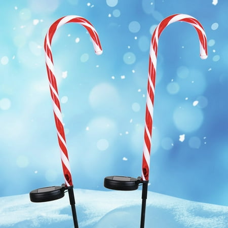 exhart solar candy cane stake walmart com solar christmas candy cane lights