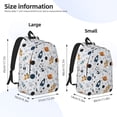 thumbnail image 4 of Balery Cartoon Planets Vintage Canvas Backpack for Men and Women - Large Capacity, Durable Travel Laptop Bag for School, Work, Hiking, and Outdoor Activities, 4 of 7