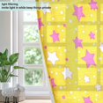 thumbnail image 4 of Yayeee Window Curtains Light Filtering 63"x42" Grommet Panel Pair Home Living Room Decor, Pink Stars, 4 of 7