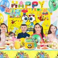 thumbnail image 6 of SpongeBob Birthday Decorations, SpongeBob Party Decorations & SpongeBob Party Tableware Set - SpongeBob Party Plates Cups Napkins Backdrop Balloon Banners etc SpongeBob Party Supplies, 6 of 8