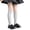 Gray, variant on Jalioing Knee High Socks for Girls School Uniform Cotton Stockings Girls Kids Breathable Soft Long Socks