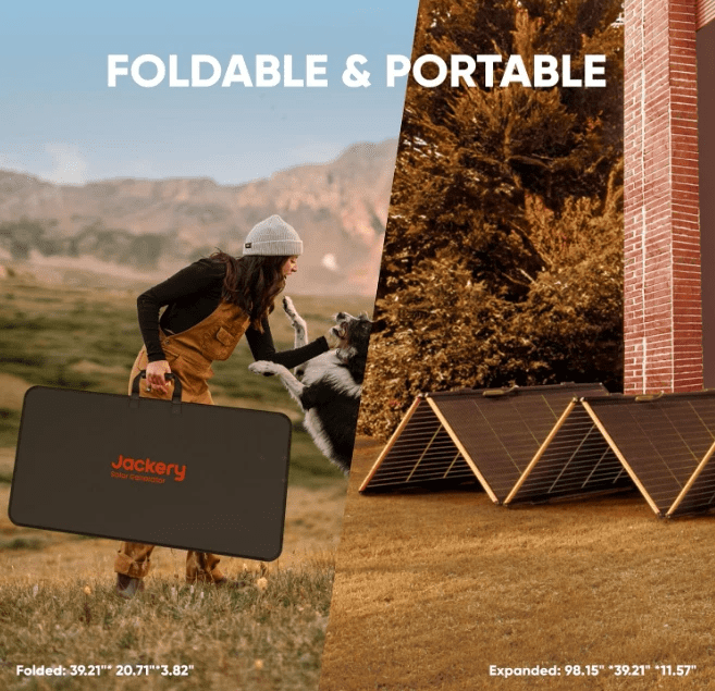 Restored Jackery SolarSaga 500 X Solar Panel - 500W Output - 25% Efficiency TOPCon Cells - IP68 Waterproof - Foldable & Portable Design - Operating -40℃~85 - Black ( Refurbished)