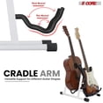 thumbnail image 6 of 5 CORE Guitar Stand 2 In 1 Electric Acoustic Bass Banjo Stand Strong Metal Double A-Frame Folding Guitar Holder with Padded Foam Sleeves White - GSS 2N1 WH, 6 of 10