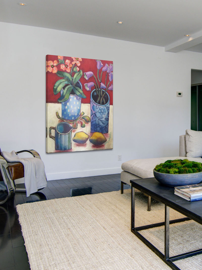 Marmont Hill "Des Fleurs Et Citrons" Painting Print on Canvas