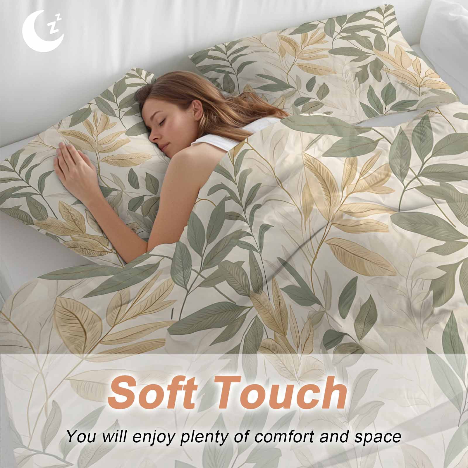 Sage Green Yellow Botanical Bedding 3 Piece Duvet Cover Set California King, Vintage Spring Summer Soft Microfiber Comforter Cover with Zipper Closure & Pillowcases, FadeResistant Quilt Cover