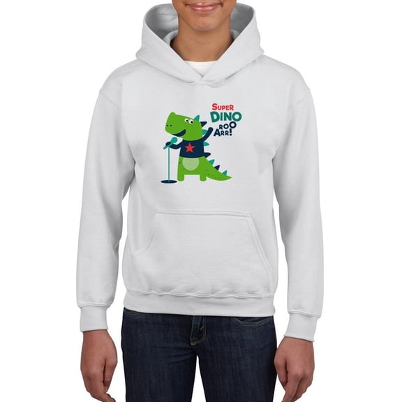 Kiddie Super Dino Roar Hoodie Juniors -Image by Shutterstock, Small