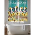 thumbnail image 5 of Sunflowers Cow Sheer Curtains 2 Panels Set Retro Farmhouse Floral Cows Fence Green Wood Grain Sheer Window Curtains Light Filtering Rod Pocket Voile Drapes for Bedroom Living Room 52"x63", 5 of 9
