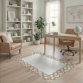 thumbnail image 2 of ODIKA Modern Neutral Abstract With Minimalist Interlocking Border Accents for Dorm Room, Small Living Apartment, Stain Resistant Low Profile, 2 of 7