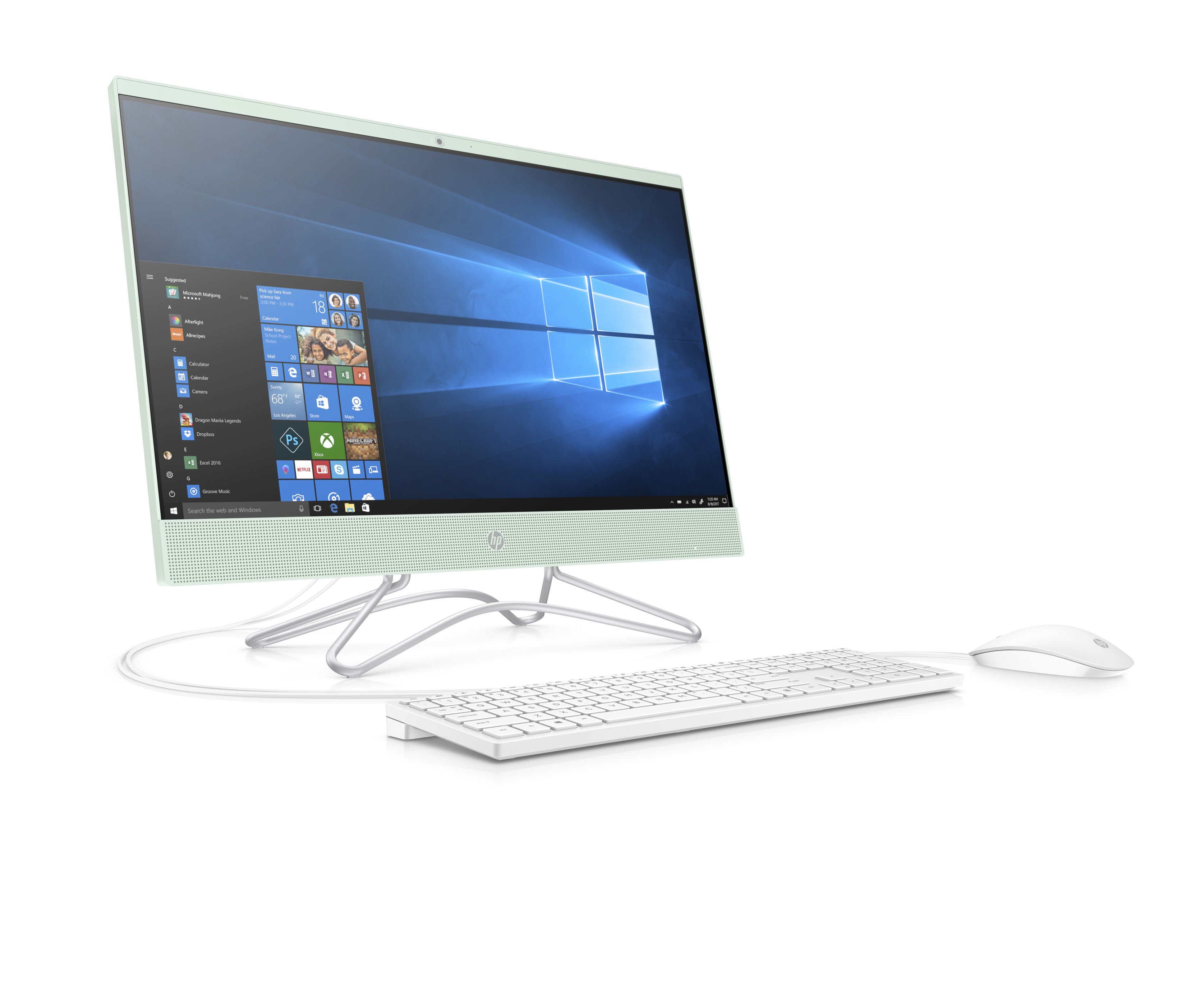 HP 22-c0073w All-in-One PC, 22" Display, Intel Celeron G4900T 2.9 GHz, 4GB RAM, 1TB HDD - image 2 of 5