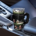 thumbnail image 5 of 40oz Tumbler,Black Christmas Santa Pattern Insulated Tumblers with Removable Handle,Stainless Steel Double Vacuum Coffee Tumbler Cup with Straw for Home,Office,Travel,Party, 5 of 5
