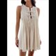 thumbnail image 1 of Vestido Mini de Verano para Mujer, Sin Mangas, Plisado, Informal, Holgado, Estilo Babydoll, Color Albaricoque L, 1 of 10