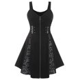 thumbnail image 1 of Vestido gótico sexy sin mangas con estampado de encaje a la moda para mujer, 1 of 3