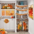 thumbnail image 2 of Colorful Autumn Leaves Kitchen Curtains with Valance and Tier Sets 36 Inch, 3 Pieces Tree Pumpkin Checker Rod Pocket Drapes Window Treatment Curtains for Kitchen Over Sink Dining Room Decor, 2 of 6