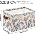 thumbnail image 4 of Sea Snail Conch Storage Basket, Durable Canvas Organizer With Handles Large Collapsible Storage Bins Boxes for Home Office - 2 Pack Home Decor, 4 of 7