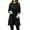 Black, variant on Women's Double Breasted Wool Coat, Mid-Length Pea Coat, Slim Fit Trench Coat Alternative, Casual Office Wear, Fall Winter Jacket Green XXL