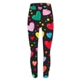 thumbnail image 6 of DDAPJ pyju Women's Valentine Day Leggings Heart Printed Stretch Legging Tights Buttery Soft Ankle Length Yoga Pants Sales of Today Prime Multicolor#5 M, 6 of 6