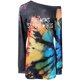 thumbnail image 4 of Moda mujer Casual sin tirantes manga larga Tie-dye impreso sudadera Tops Bluse Pompotops gfhjh9045, 4 of 4